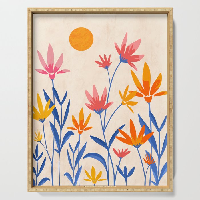Wild Cosmos Floral Serving Tray Gallery Image 1