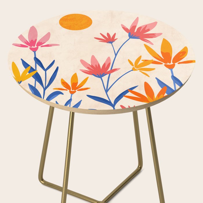 Wild Cosmos Floral Side Table Gallery Image 2