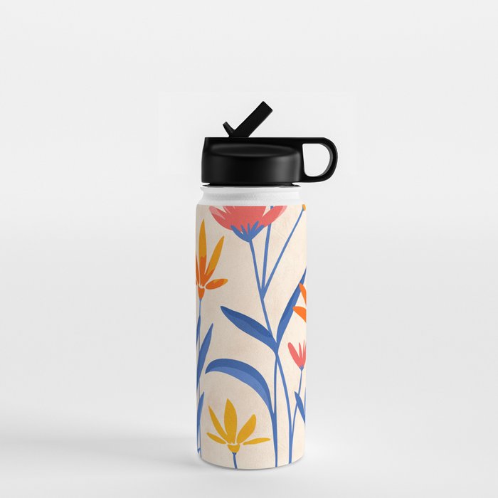 Wild Cosmos Floral Water Bottle Gallery Image 1