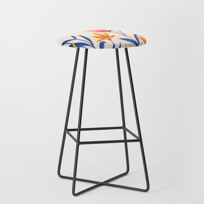 Wild Cosmos Floral Stool Gallery Image 1
