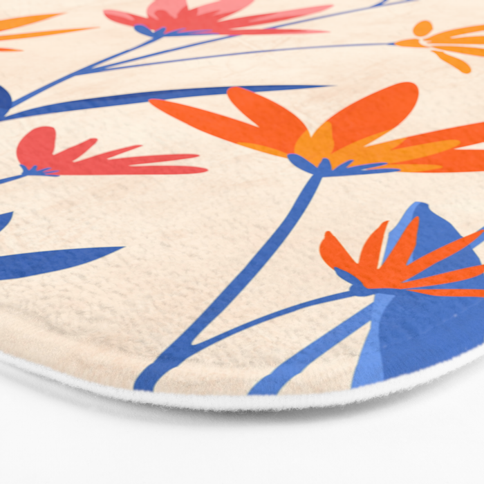 Wild Cosmos Floral Bath Mat Gallery Image 3
