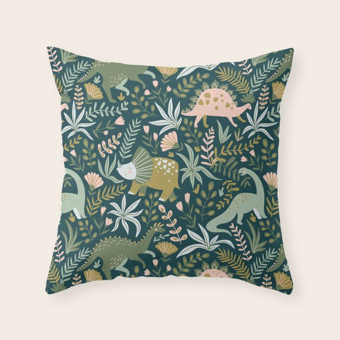 Dino Throw Pillow Gallery Image 1