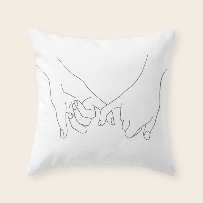 Pinky Promise Throw Pillow Gallery Image 1