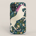 Unicorns on a dark background with a fairy forest iPhone Case Gallery Image 1