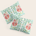 Woodland Fox - Green Leaves Pillow Sham Gallery Image 3