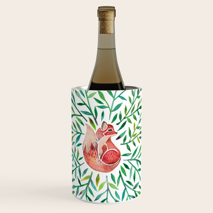 Woodland Fox - Green Leaves Wine Chiller Gallery Image 3