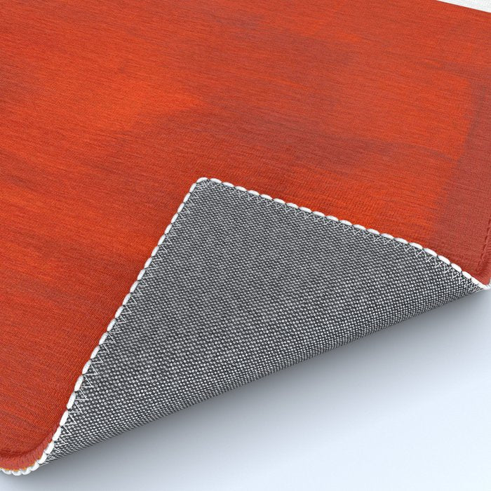 Burnt Orange Yellow Ochre Mid Century Modern Abstract Minimalist Rothko Color Field Squares Rug Gallery Image 4