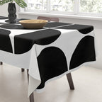 Mid Century Modern Black Square Tablecloth Gallery Image 3