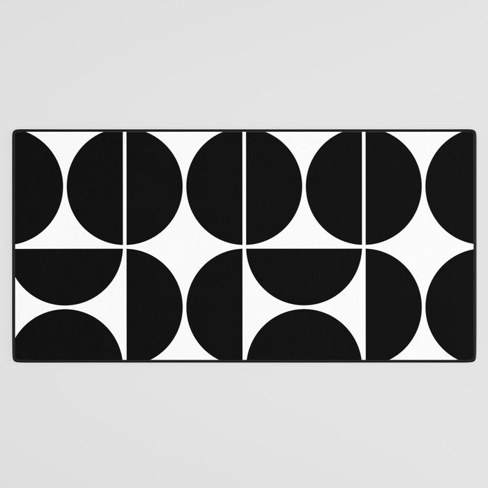 Mid Century Modern Black Square Desk Mat Gallery Image 3