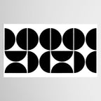 Mid Century Modern Black Square Tablecloth Gallery Image 2