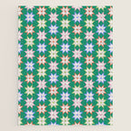 Festive Geometric Star Pattern on Green Jigsaw Puzzle Gallery Image 1