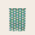 Festive Geometric Star Pattern on Green Wall Hanging Gallery Image 1