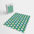 Festive Geometric Star Pattern on Green Jigsaw Puzzle Gallery Image 2