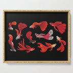 Red guppy Serving Tray Gallery Image 1