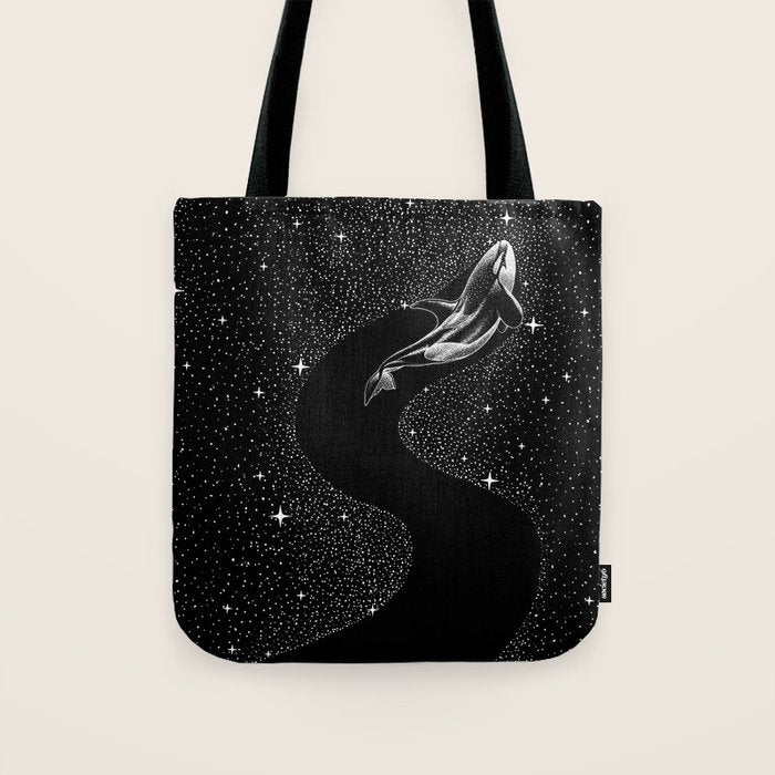 Starry Orca (Black Version) Tote Bag Gallery Image 1