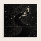 Starry Orca (Black Version) Wood Wall Art Gallery Image 1