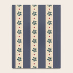 Blue Stripes And Flowers Notebook Gallery Image 4