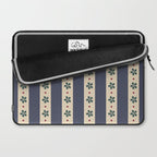 Blue Stripes And Flowers Laptop Sleeve Gallery Image 2