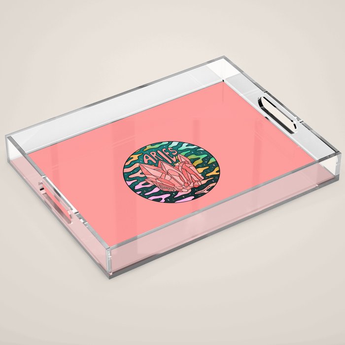 Aries Crystal Acrylic Tray Gallery Image 1