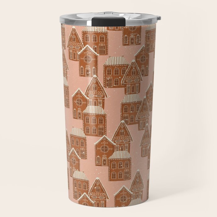 Gingerbread Pink Travel Mug Gallery Image 1