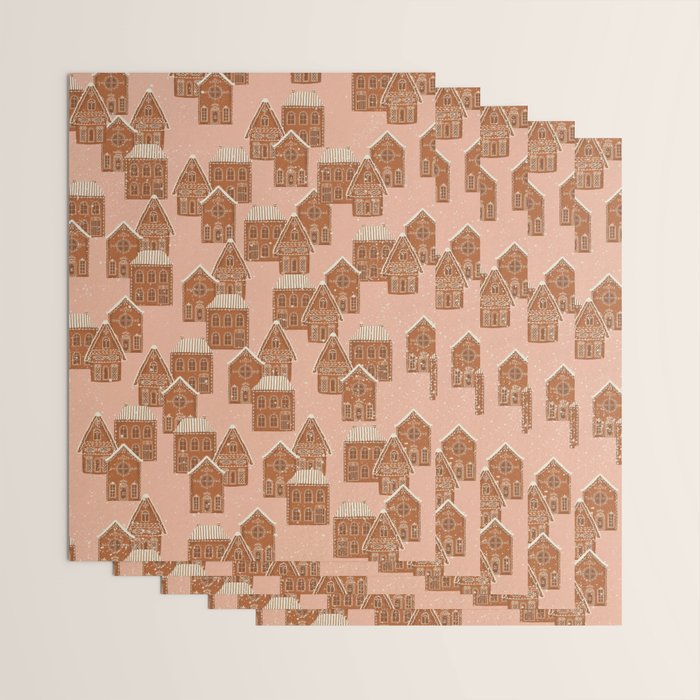 Gingerbread Pink Wrapping Paper Gallery Image 3