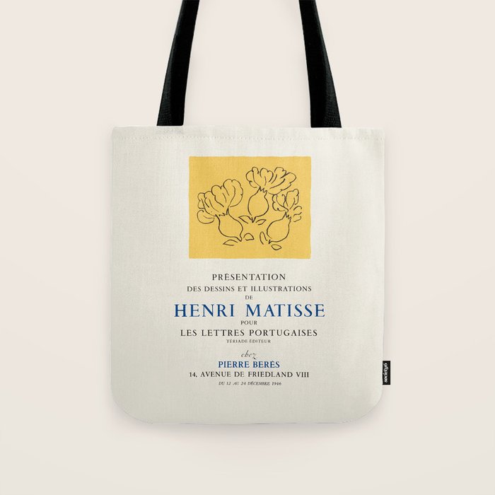 Henri Matisse Art Exhibition Poster, 1946 Tote Bag Gallery Image 1