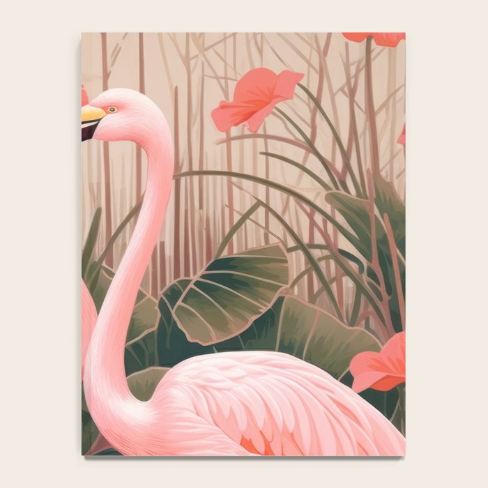 Pink Flamingo Pair In The Bloom Notebook Gallery Image 4
