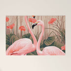 Pink Flamingo Pair In The Bloom Welcome Mat Gallery Image 1