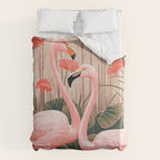 Pink Flamingo Pair In The Bloom Comforter Gallery Image 6