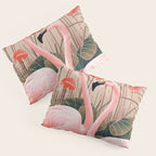 Pink Flamingo Pair In The Bloom Pillow Sham Gallery Image 3