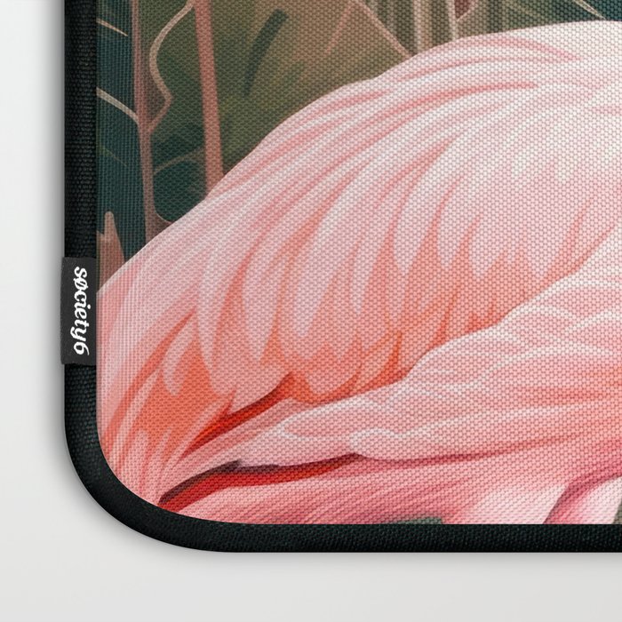 Pink Flamingo Pair In The Bloom Laptop Sleeve Gallery Image 3