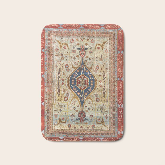 Heriz Silk Northwest Persian Carpet Print Bath Mat Gallery Image 1