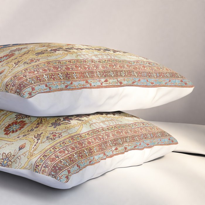 Heriz Silk Northwest Persian Carpet Print Pillow Sham Gallery Image 3