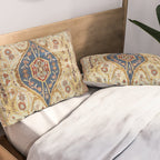 Heriz Silk Northwest Persian Carpet Print Pillow Sham Gallery Image 2