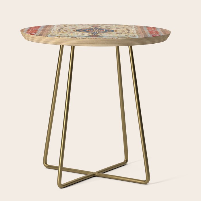 Heriz Silk Northwest Persian Carpet Print Side Table Gallery Image 1