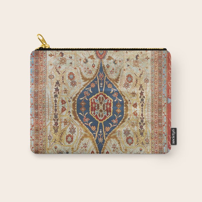 Heriz Silk Northwest Persian Carpet Print Carry All Pouch Gallery Image 1