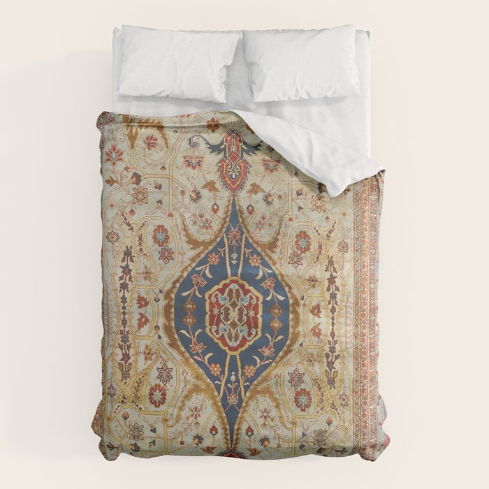 Heriz Silk Northwest Persian Carpet Print Duvet Cover Gallery Image 6