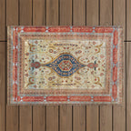 Heriz Silk Northwest Persian Carpet Print Outdoor Rug Gallery Image 1