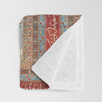 Heriz Silk Northwest Persian Carpet Print Throw Blanket Gallery Image 3