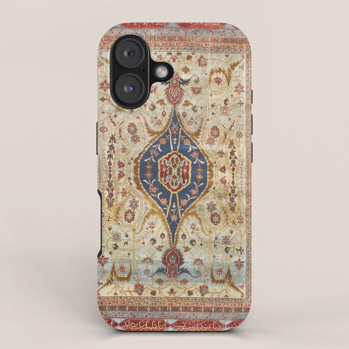 Heriz Silk Northwest Persian Carpet Print iPhone Case Gallery Image 1