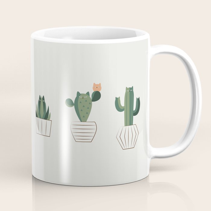 Cat and Plant 20: Cattus Coffee Mug Gallery Image 1