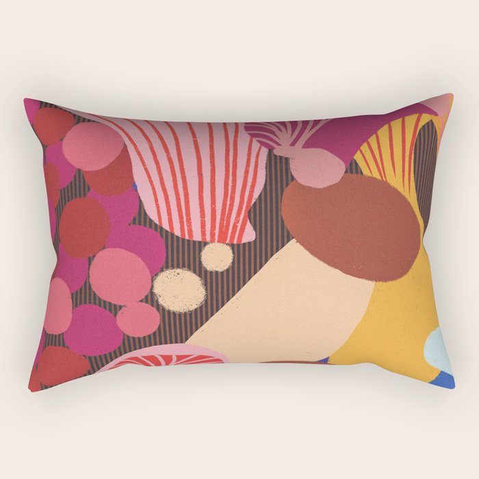 Mushroom abstract pattern Rectangular Pillow Gallery Image 2