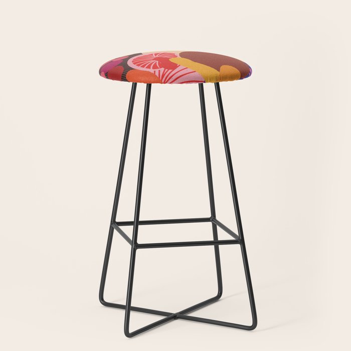 Mushroom abstract pattern Stool Gallery Image 1