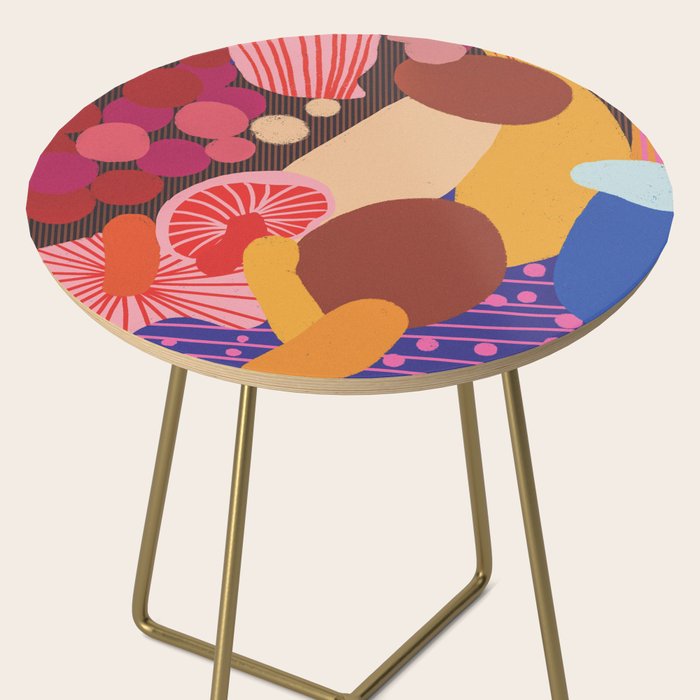 Mushroom abstract pattern Side Table Gallery Image 2