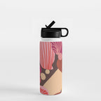 Mushroom abstract pattern Water Bottle Gallery Image 1