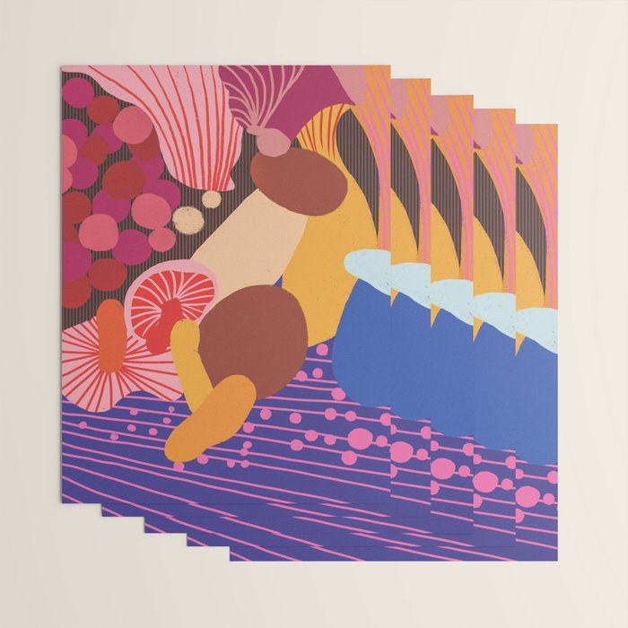 Mushroom abstract pattern Wrapping Paper Gallery Image 3