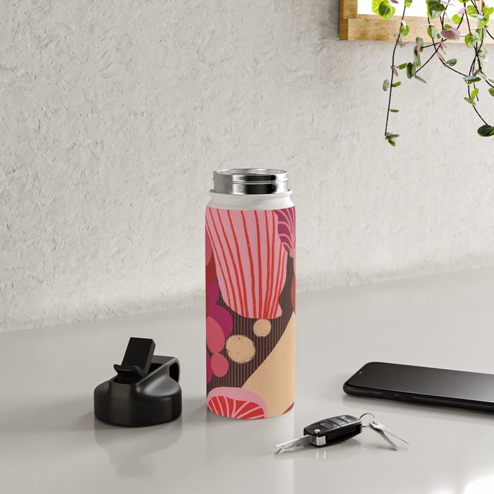 Mushroom abstract pattern Water Bottle Gallery Image 4