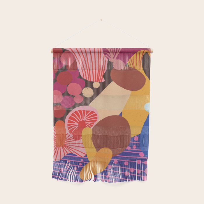 Mushroom abstract pattern Wall Hanging Gallery Image 1
