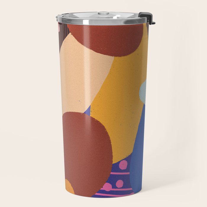 Mushroom abstract pattern Travel Mug Gallery Image 2