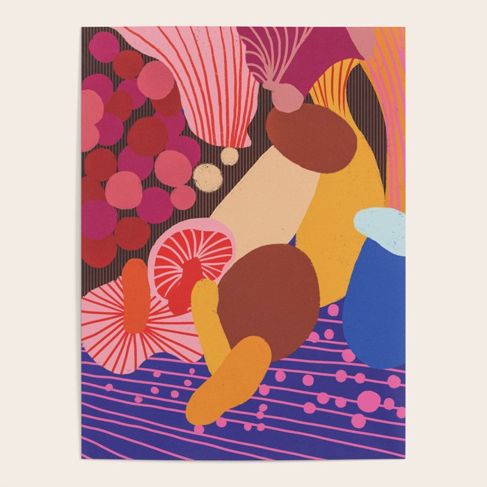 Mushroom abstract pattern Poster Gallery Image 4